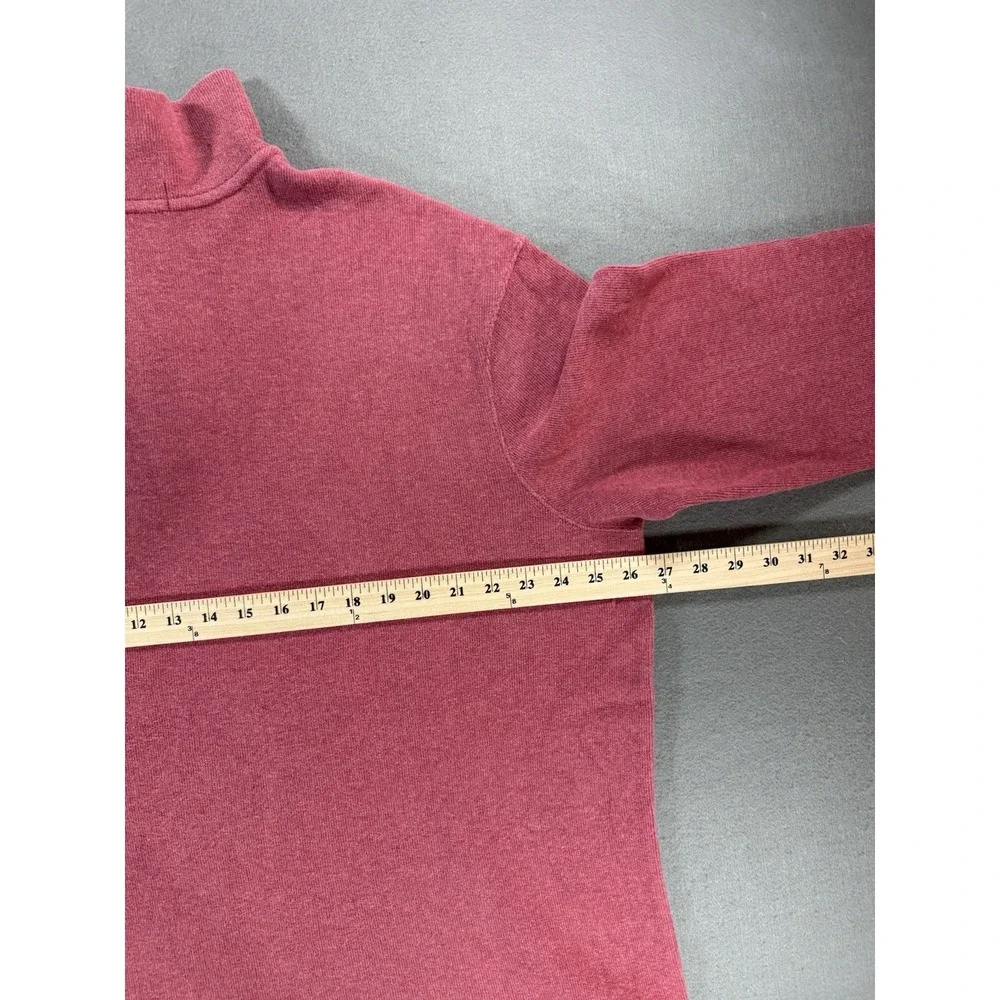 Polo Ralph Lauren Quarter Zip Pullover Sweater Salmon Pink Mens Size XL Preppy